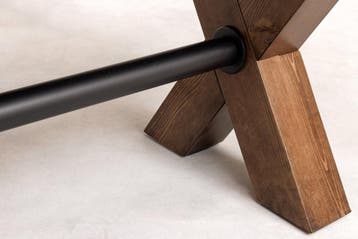 Bank GOLIATH 180 cm, grenenhout, naturel zwart - 46562, Ophalen of Verzenden, Nieuw