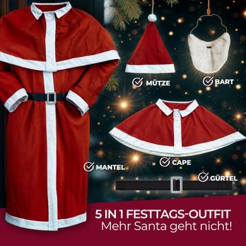 Kerstmanpak Polyester 135cm One Size (Kerst artikelen), Diversen, Verzenden, Nieuw