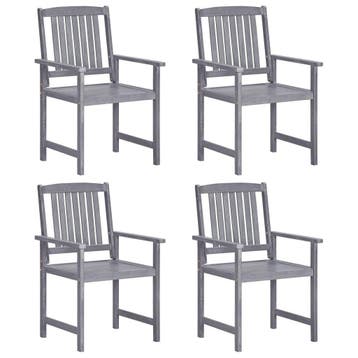 Tuinstoelen massief acacia grijs | Tweedekansje | OP=OP, Ophalen of Verzenden, Gebruikt, Hout