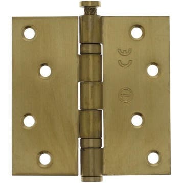Kogellagerscharnier RVS rechte hoeken 89x89mm PVD mat mes..., Ophalen of Verzenden, Nieuw, Rvs, Scharnier