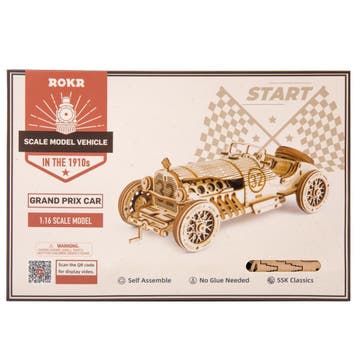 Robotime Grandprix Car houten Modelbouw Knutselen, Verzenden, Nieuw