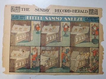 Little Sammy Sneeze - 4 Krantenpaginas en strips - 1904, Nieuw