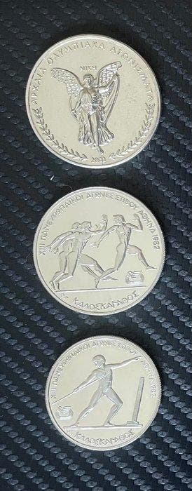 Griekenland. Silver Medal, 250, 500 Drachmes, 1981/2002, Lot