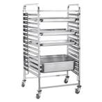GGM Gastro | RVS regaalwagen - voor 16 dienbladen GN 2/1 |, Verzenden