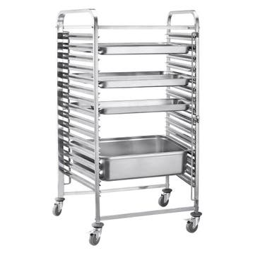 GGM Gastro | RVS regaalwagen - voor 16 dienbladen GN 2/1 |, Verzenden