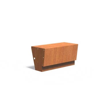 Cortenstaal keerwand met zitrand 100x45x50cm - Revert, Nieuw, Minder dan 25 cm, Border