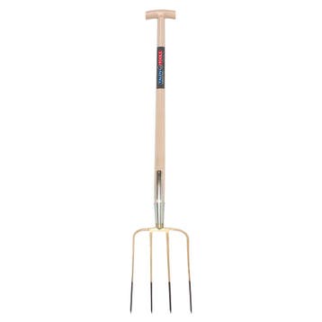 Talen Tools Mestvork 4-tands – 85 cm Essenhouten Steel, Tuin en Terras, Hand-tuingereedschap, Ophalen of Verzenden, Nieuw, Hark