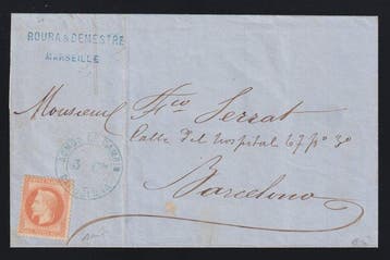 Frankrijk 1870 - Gefrankeerde brief met nr. 31 uit Marseille, Gestempeld