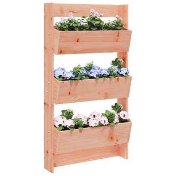 vidaXL Plantenbak wandmontage 3-laags 60x18,5x110 cm, Tuin en Terras, Bloembakken en Plantenbakken, Verzenden, Nieuw, Hout