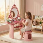 Kinder Kaptafel | Make-up Tafel Set | Premium | OP=OP, Ophalen of Verzenden, Nieuw, Kinderspeelgoed Kaptafel