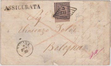 Italiaanse oude staten - Romagna 1859 - 9 sep 5 b. paarse, Gestempeld