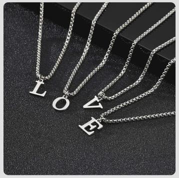 Vnox RVS Letter Ketting Heren - Kies Uw Initiaal - Waterdich, Verzenden, Nieuw