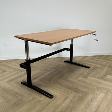 slingerbureau 160x80 cm  (max hoogte 90 cm),  beuken - zwart, Huis en Inrichting, Bureaus, Zwart, Gebruikt, Ophalen of Verzenden