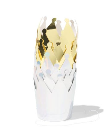 HEMA Feesthoedjes kroon goud-zilver - 8 stuks, Verzenden, Nieuw
