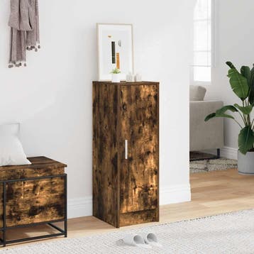 vidaXL Schoenenkast 32x35x92 cm bewerkt hout gerookt, Verzenden, Nieuw