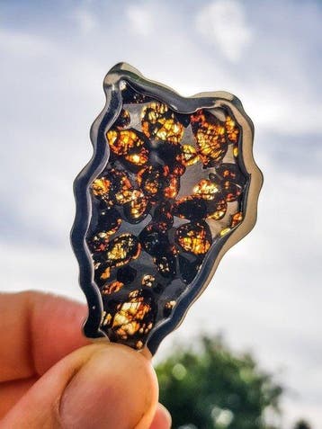 Pallasiet HQ Framed Sericho Pallasite - Hoogte: 7 cm -