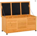 Houten Tuinkist 127x56x60 cm Buitenbox met Deksel  en amp, Verzenden, Nieuw