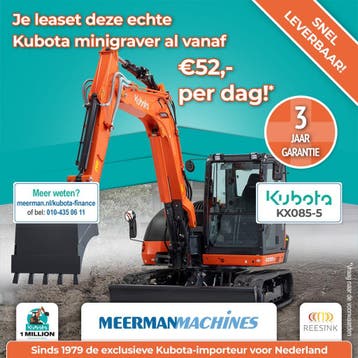 Kubota KX085-5 2026 (Al vanaf €89.150, snel leverbaar!), Ophalen of Verzenden, Graafmachine