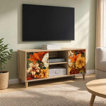 vidaXL Tv-meubel GENNEP 102 x 33 x 50 cm Sonoma Bewerkt hout, Minder dan 50 cm, Verzenden, Nieuw, Minder dan 100 cm