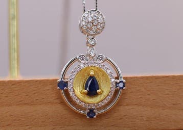Zonder minimumprijs - Ketting met hanger Zilver, Verguld -