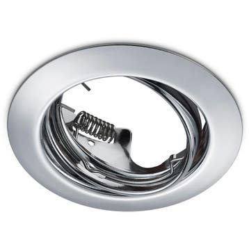 GU10 Inbouwspot Set - Glans Chroom - Inbouw Rond -, Huis en Inrichting, Metaal of Aluminium, Nieuw, Ophalen of Verzenden, Led