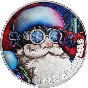 Kameroen. 500 Francs 2025 Cyber Claus 1/2 oz Proof-like