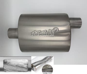 MAX Ultra Straight Flo Performance rvs uitlaat demper 2,5, Ophalen of Verzenden, Nieuw