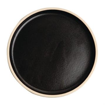 Canvas platte ronde borden | zwart | 18Øcm | 6 stuks, Verzenden