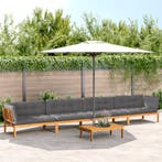 vidaXL 5-delige Loungeset pallet met kussens massief, Verzenden, Nieuw, Hardhout, Loungeset