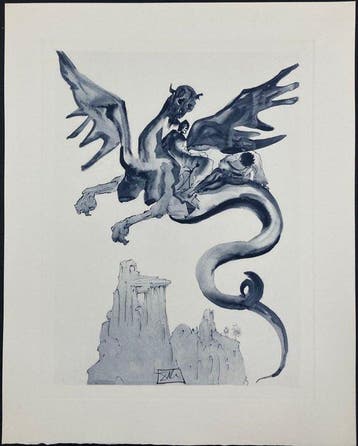 Salvador Dali (1904-1989) - On Geryon’s Back - La Divine