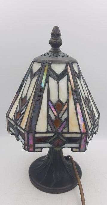 Lamp - Tafellamp - Glas-in-Lood, Metaal - Tiffany-stijl Lamp