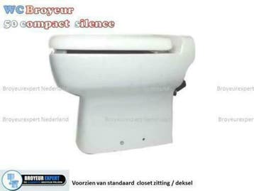 Wc broyeur compact 50 geleverd met pvc standaard wc-bril, Doe-het-zelf en Verbouw, Sanitair, Nieuw, Toilet