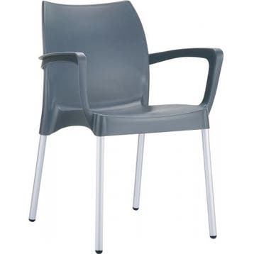 (MDK-105524) Siesta Dolce 4-poots stoel antraciet, Ophalen of Verzenden, Nieuw