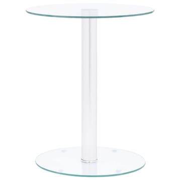 vidaXL Salontafel 40 cm gehard glas transparant, Verzenden, Nieuw, Glas