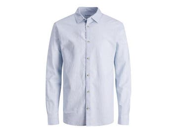 Veiling - Jack &amp; Jones Linnen Overhemd Cashmere Blue - S, Kleding | Heren, Nieuw