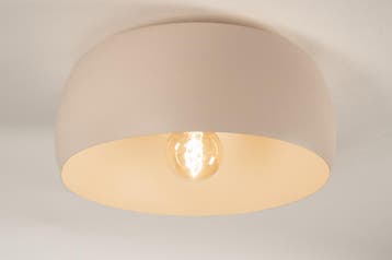 Rietveld Plafondlampen - Beige, Zand - Metaal, Aluminium, Verzenden, Nieuw