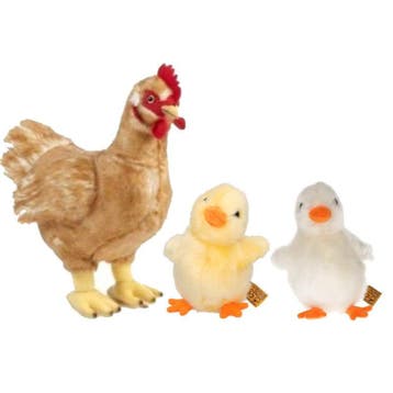 Pluche kip met kuiken knuffel - boerderijdieren - zacht, Verzenden, Nieuw