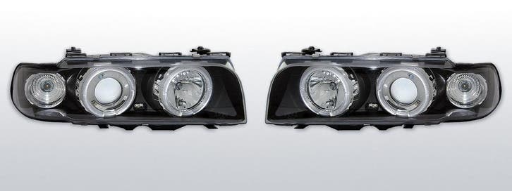 Koplampen Angel Eyes |BMW 7 Series E38 1994-1998 |zwart, Auto-onderdelen, Verlichting, Nieuw, BMW, Verzenden