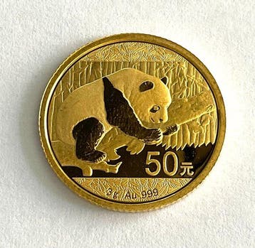 China. 50 Yuan 2016 - Panda - 3 g