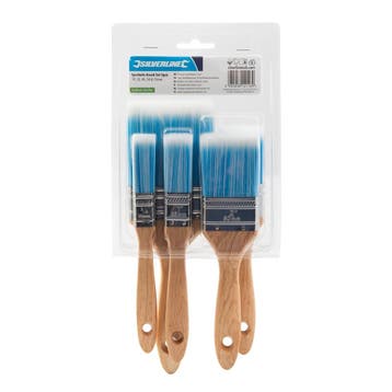 Silverline schilderskwastenset - synthetische haren - rvs..., Ophalen of Verzenden, Nieuw