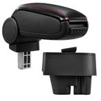 Armsteun PEUGEOT 207-SW-CC kunstleer zwart rood stiksel, Verzenden, Nieuw