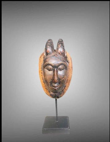 Baoulé-masker met hoorns - Baoulé-sculptuur - Baule -