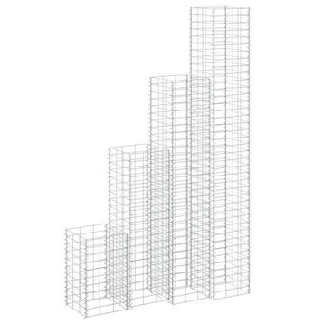 vidaXL Schanskorf plantenbakken 4 st 30x30x50/100/150/200 cm, Tuin en Terras, Bloembakken en Plantenbakken, Verzenden, Minder dan 60 cm