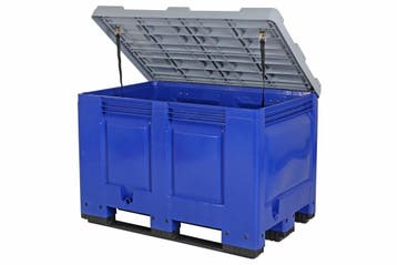Palletbox BIG BOX - 1200 x 800 x H 830 mm - met deksel -, Ophalen of Verzenden, Nieuw