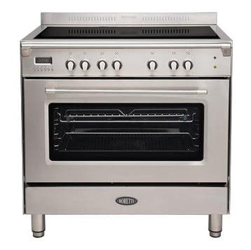 Boretti CFBI9015IX fornuis Vrijstaand fornuis2999, Witgoed en Apparatuur, Fornuizen, Ophalen of Verzenden, Nieuw, 95 cm of meer