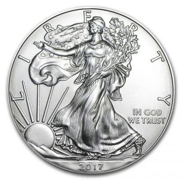 American Eagle 1 oz 2017, Verzenden, Midden-Amerika, Losse munt, Zilver