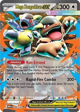 Mega Kangaskhan ex (MEG 104), Hobby en Vrije tijd, Verzamelkaartspellen | Pokémon, Nieuw, Ophalen of Verzenden