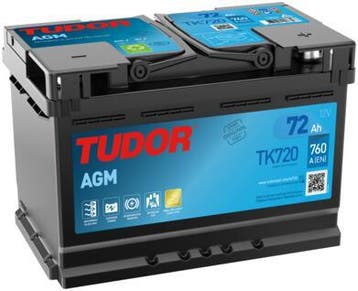 Tudor AGM accu | TK720 | 12V 72Ah, Ophalen of Verzenden, Nieuw