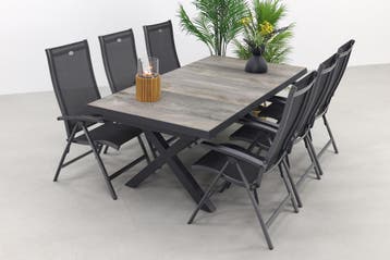 Hartman Salvatore/Ottowa 205-265x100 cm. - 7-delige set, Tuin en Terras, Tuinsets en Loungesets, Verzenden, Nieuw, Overige materialen