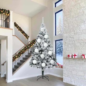 vidaXL Kerstbal Set XXL 3 st Wit Ø 25 cm Kunststof, Diversen, Verzenden, Nieuw